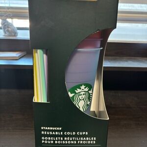 STARBUCKS RE USEABLE COLD CUPS